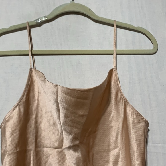 Fleur du Mal Champagne Silk Tank Top - Picture 2 of 5